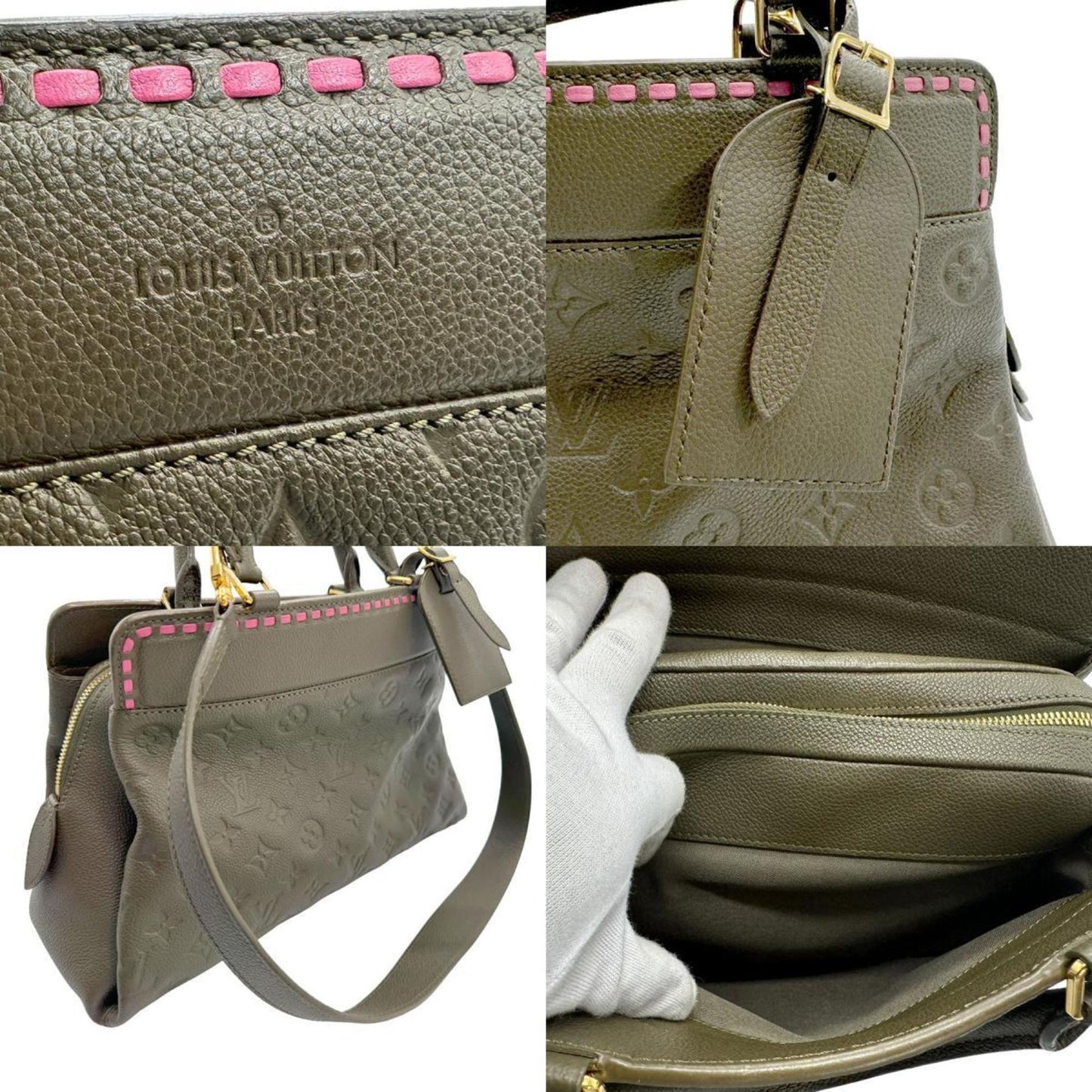 Louis Vuitton Khaki Monogram Empreinte Handbag Shoulder Bag