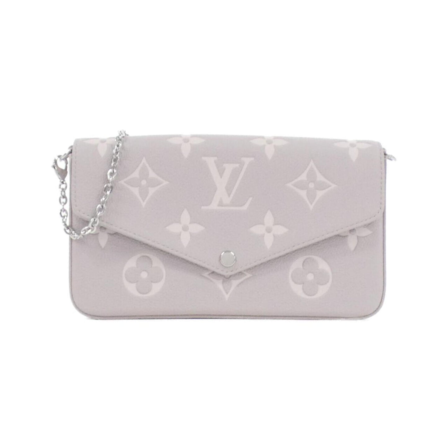 Louis Vuitton Silver Leather Pochette Shoulder Bag ()