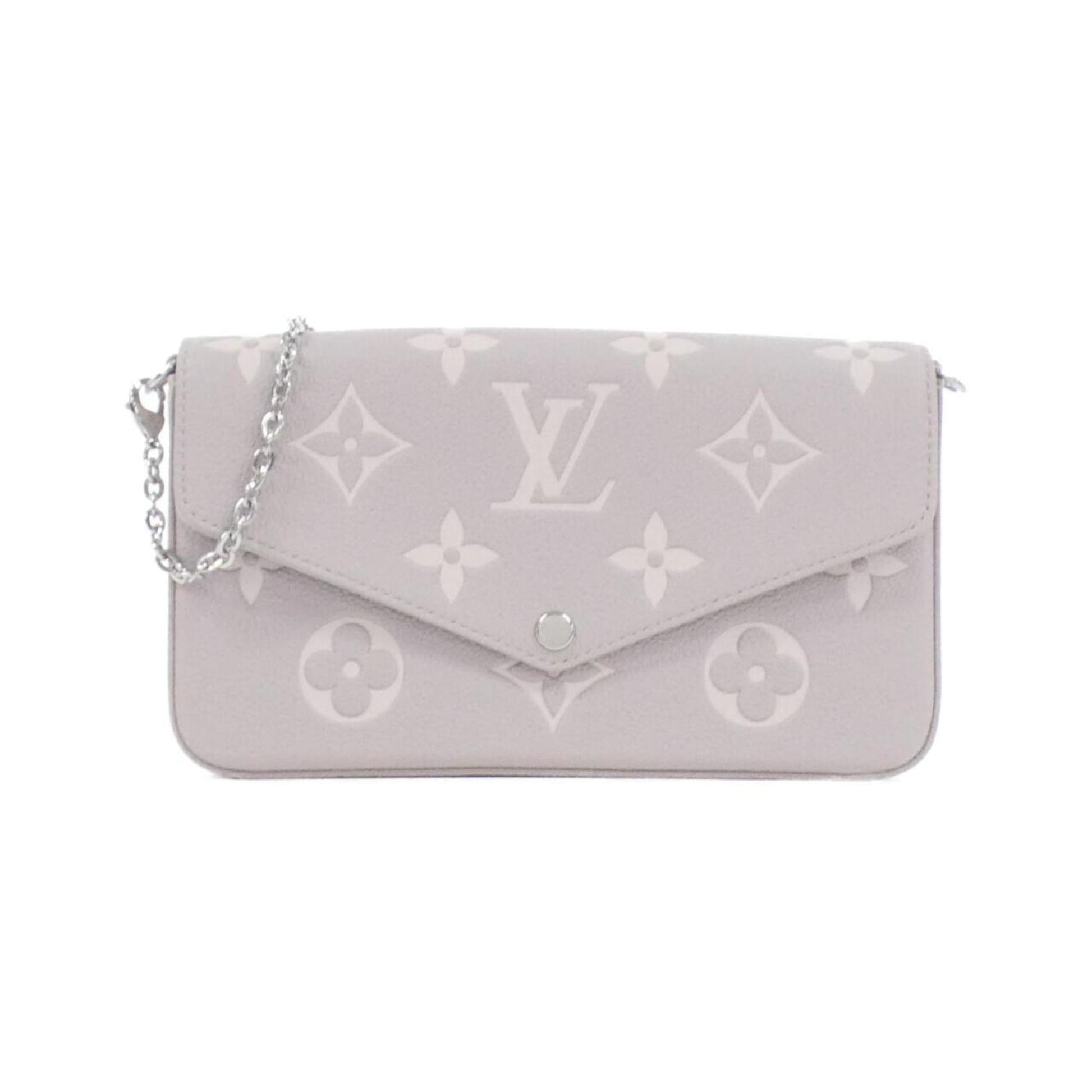 Louis Vuitton Silver Leather Pochette Shoulder Bag ()