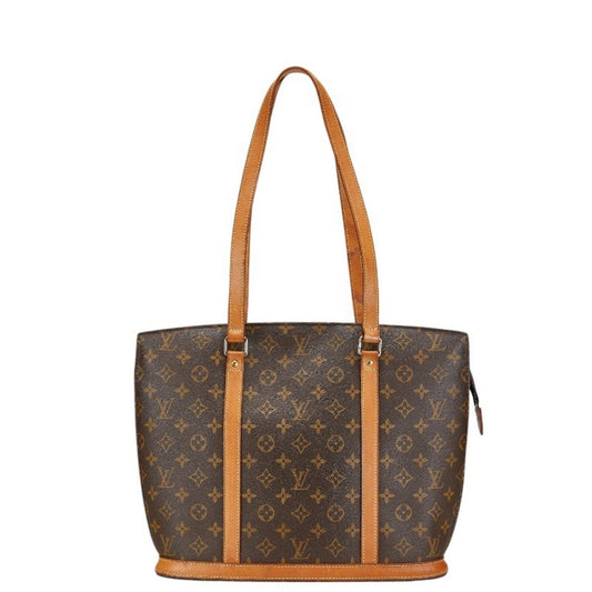 Louis Vuitton Brown Pvc Leather Shoulder Bag Tote Bag ()