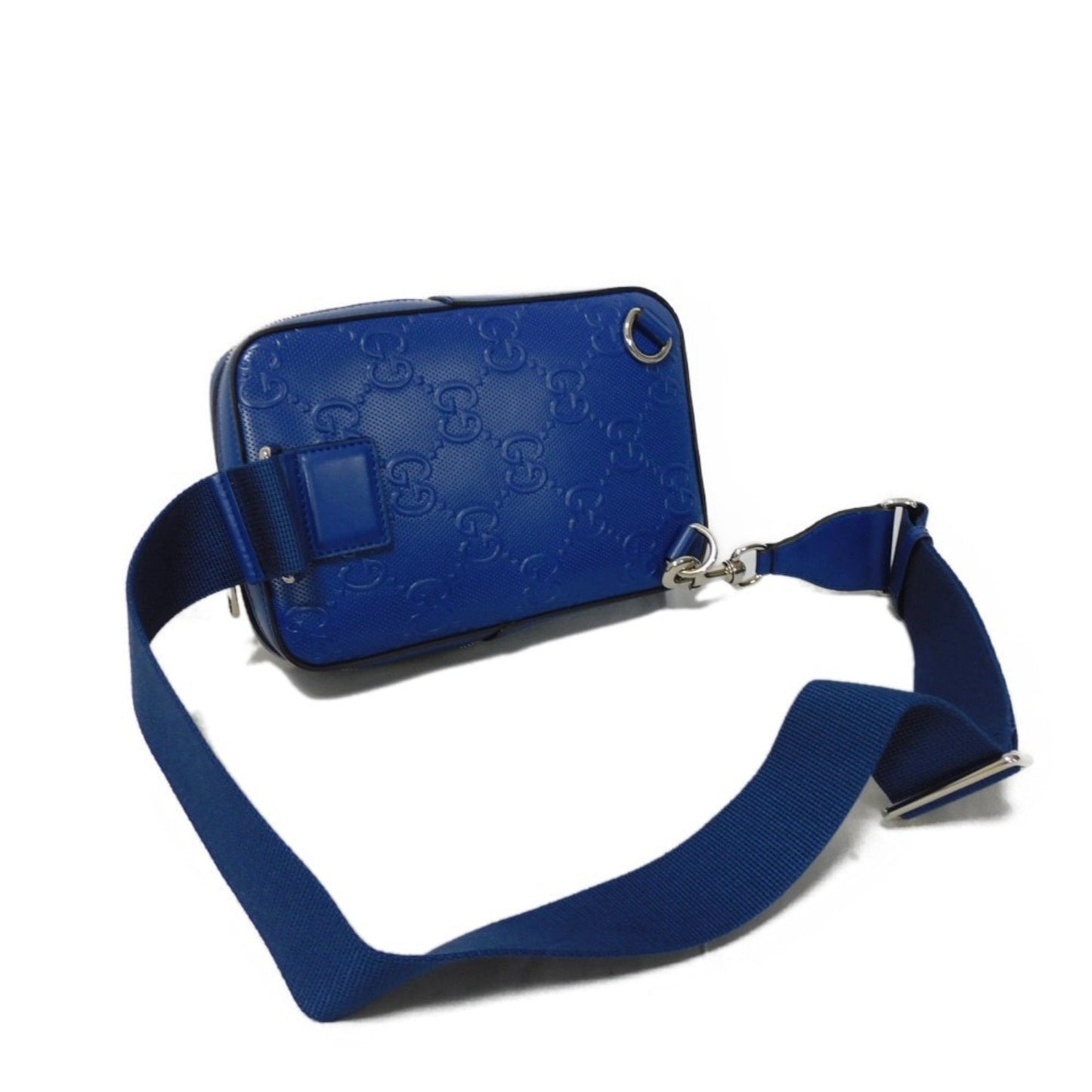 Gucci Blue Leather Shoulder Bag Sling Bag