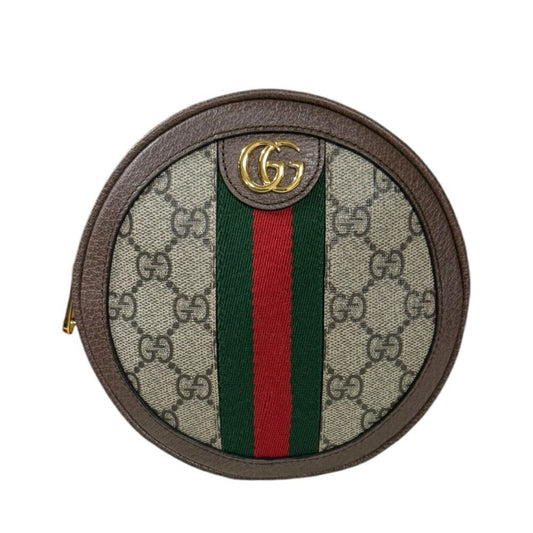 Gucci Beige Brown Gg Supreme Leather Backpack ()
