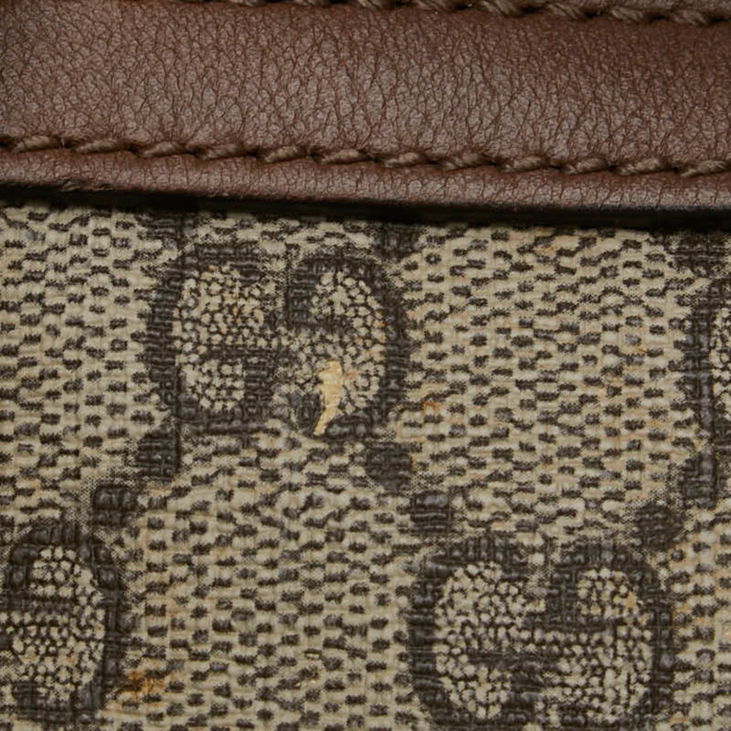 Gucci Beige Brown Pvc Leather Handbag Shoulder Bag