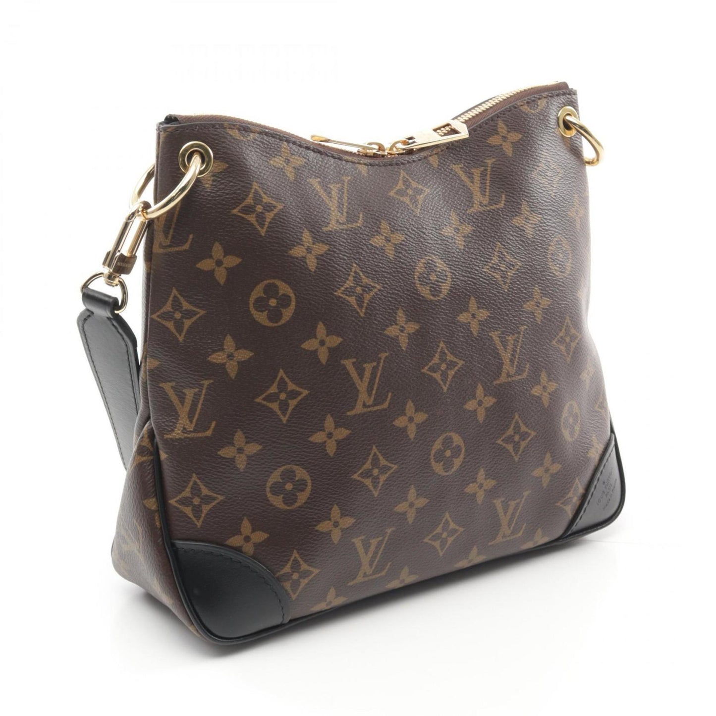 Louis Vuitton Black Brown Noir Monogram Leather Shoulder Bag