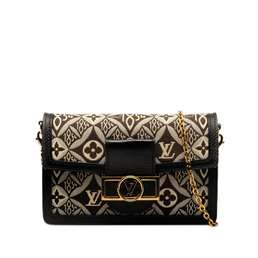 Louis Vuitton Monogram Black Monogram Noir Leather Shoulder Bag ()