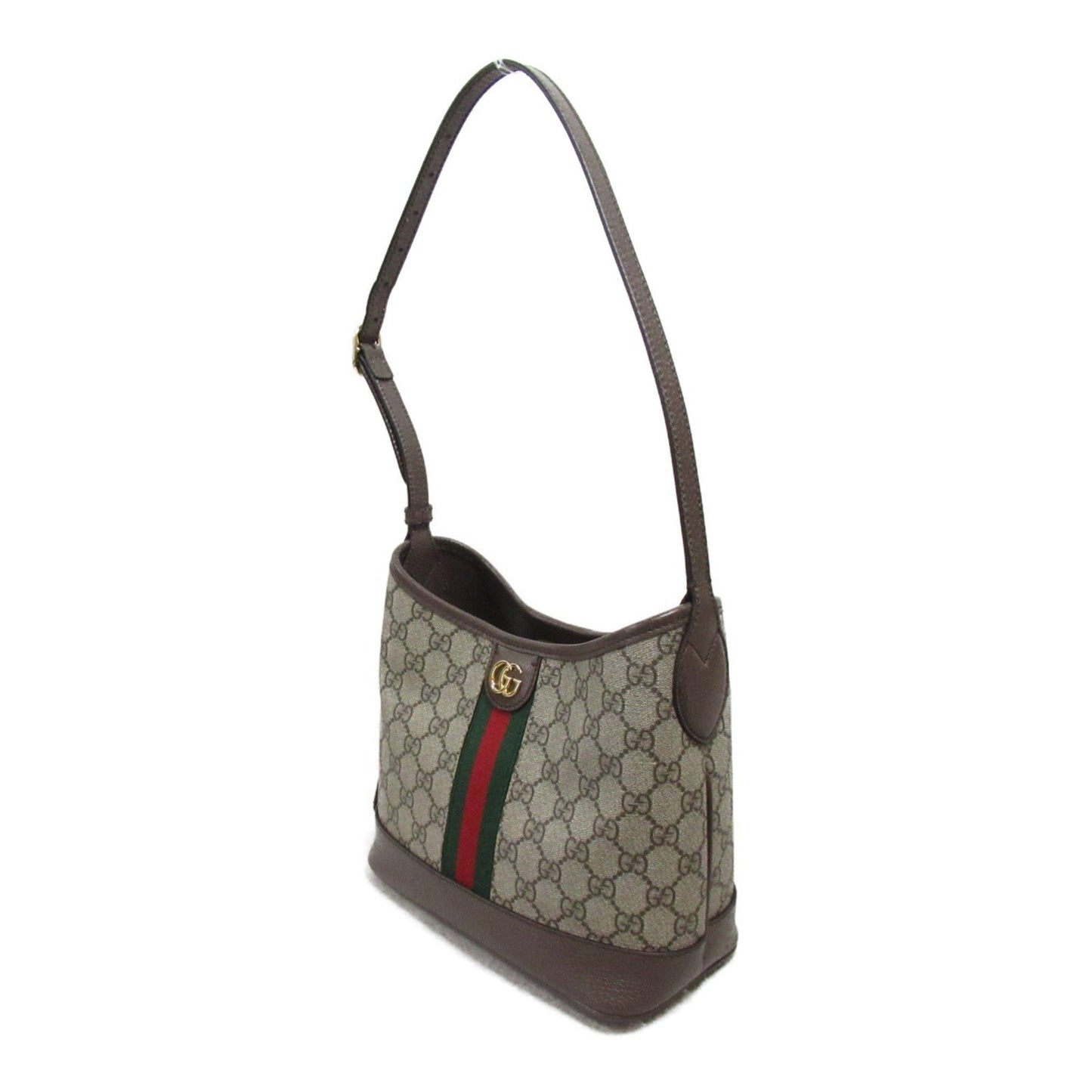 Gucci Beige Brown Coated Canvas Shoulder Bag