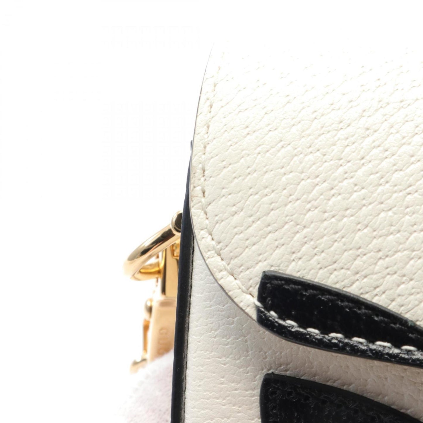Gucci Black Multi-Color White Leather Shoulder Bag