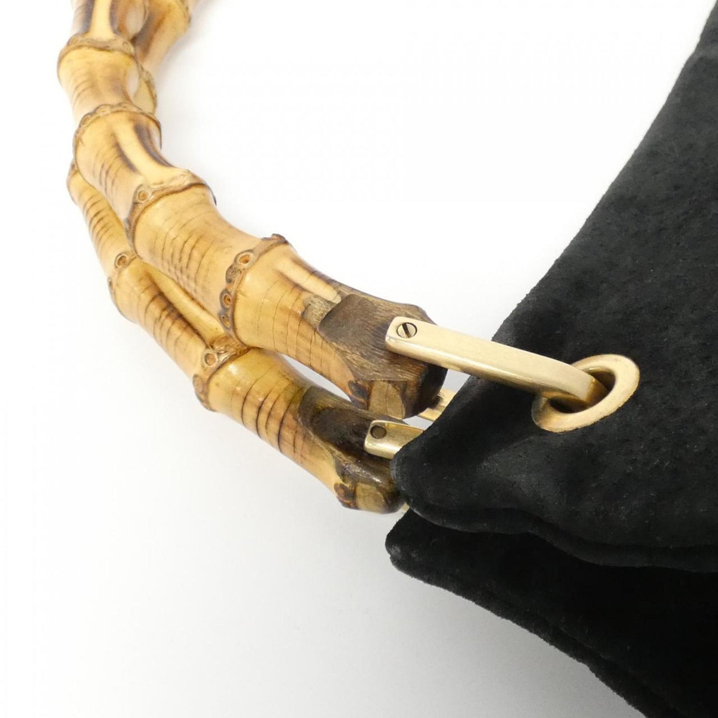 Gucci Black Suede Leather Handbag