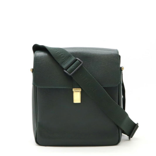 Louis Vuitton Episea Green Taiga Leather Shoulder Bag ()