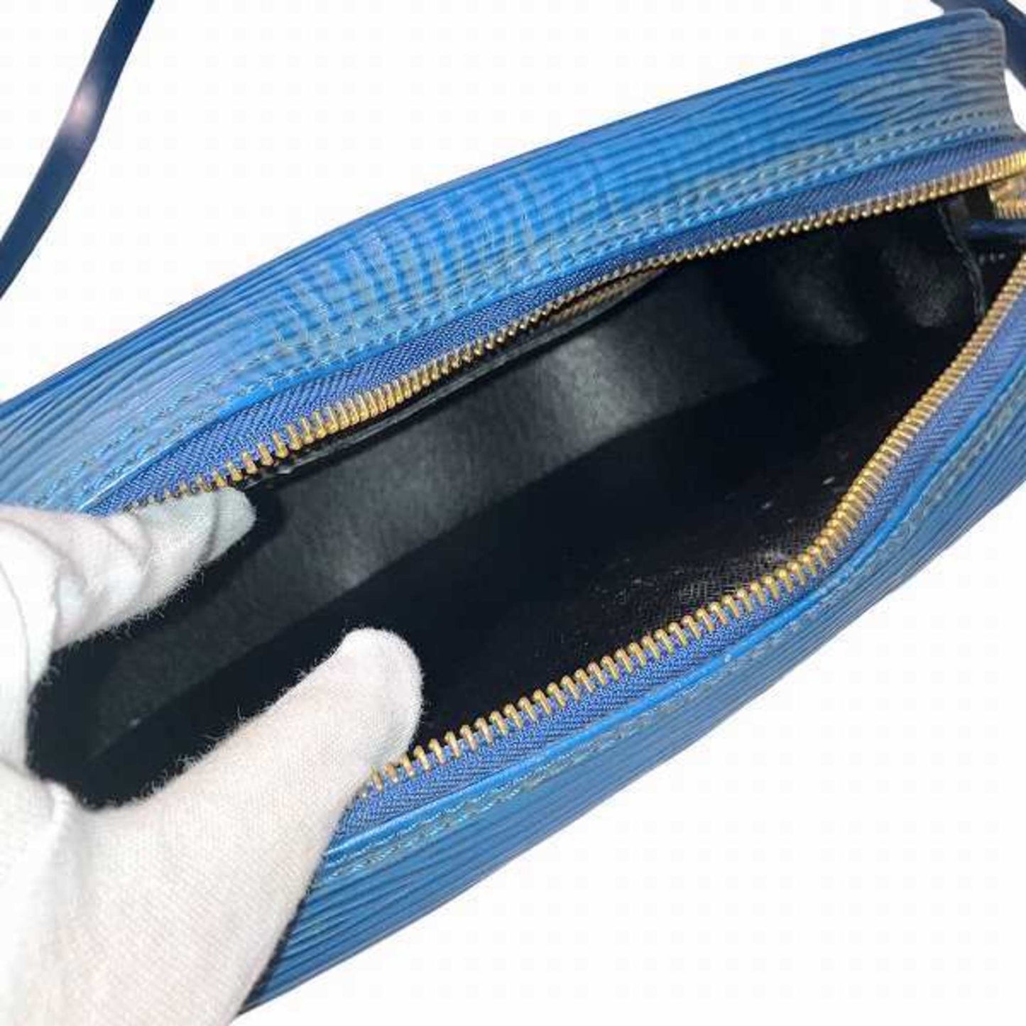 Louis Vuitton Toledo Blue Leather Shoulder Bag