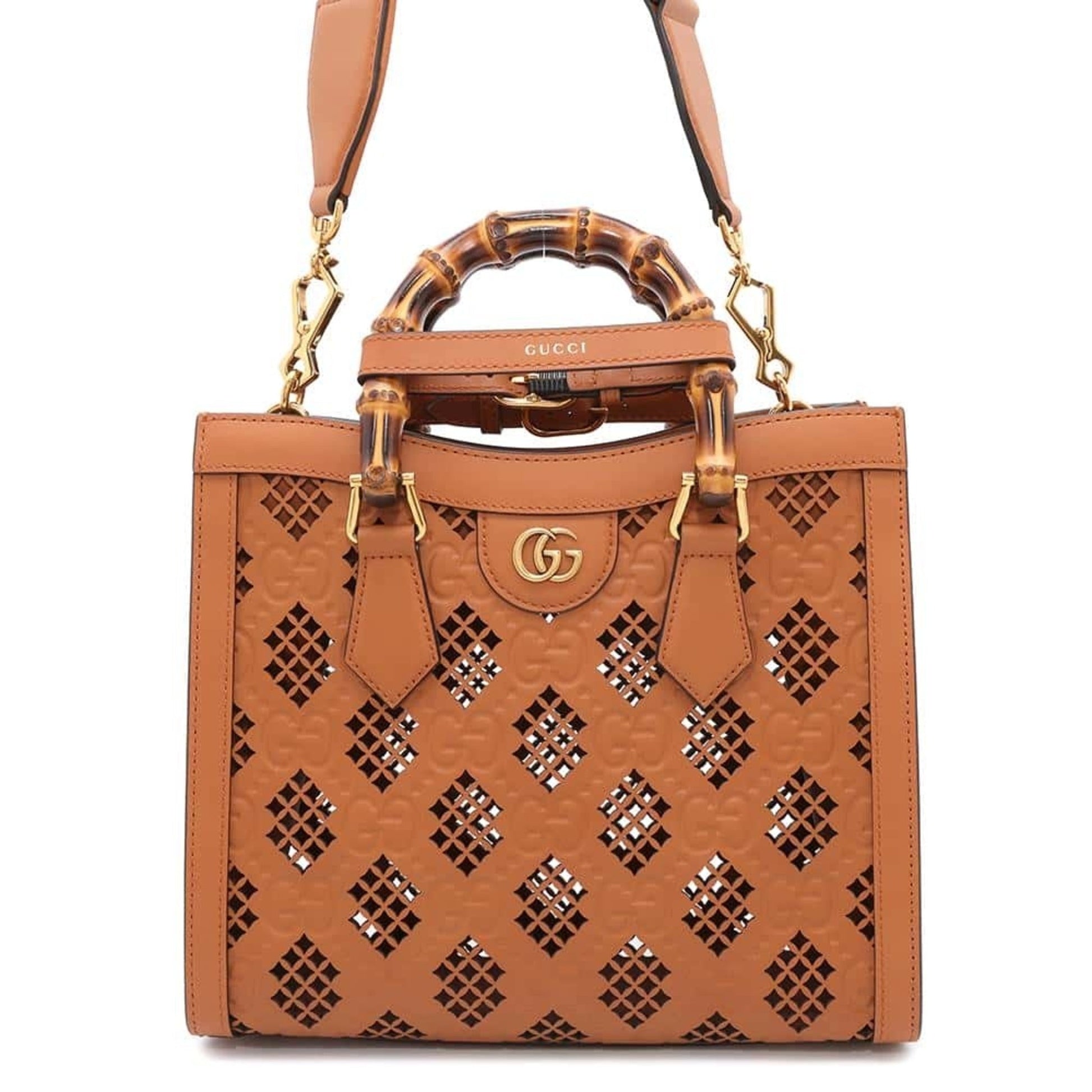 Gucci Light Brown Leather Handbag ()