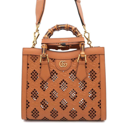 Gucci Light Brown Leather Handbag ()