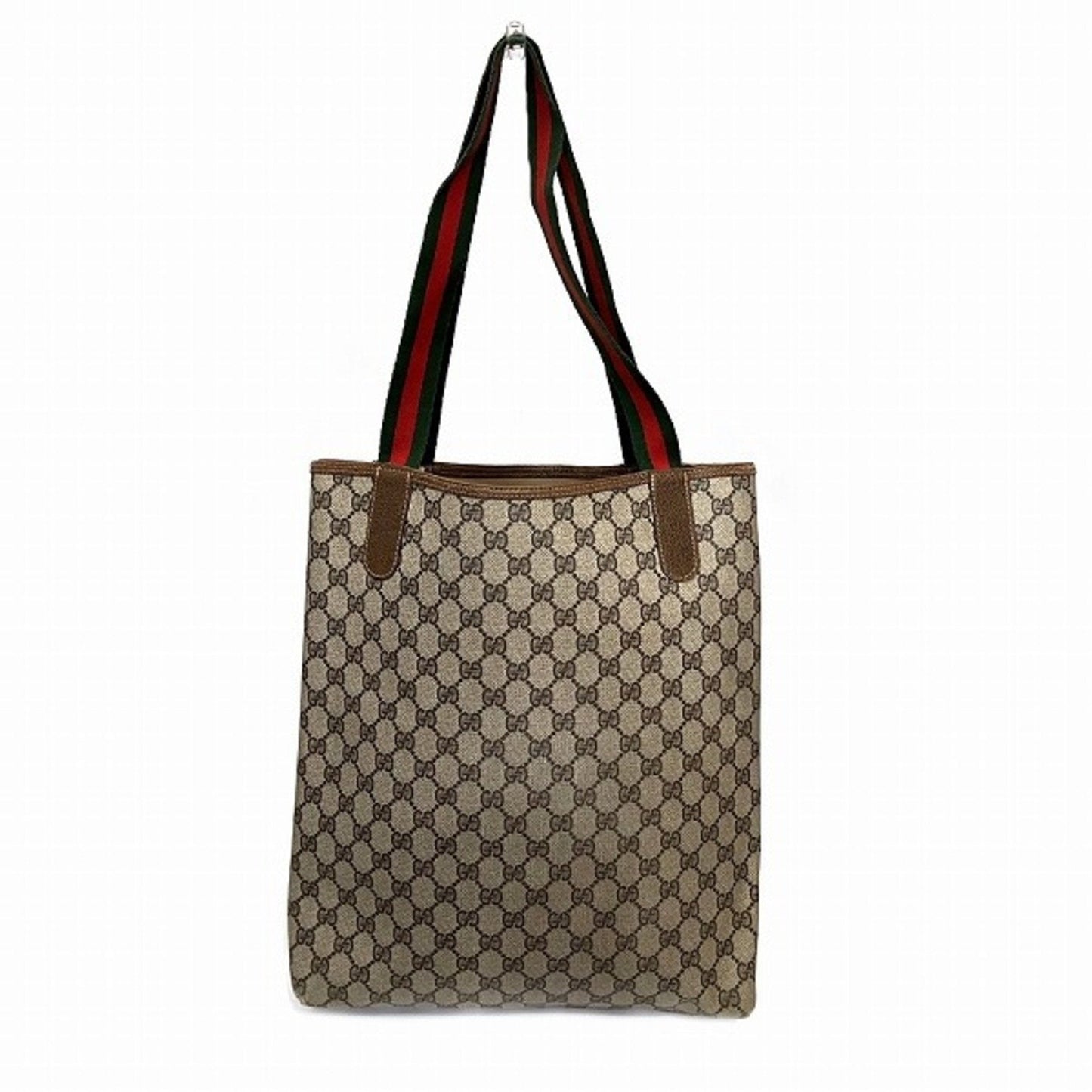 Gucci Sherry Line Brown Pvc Leather Tote Bag