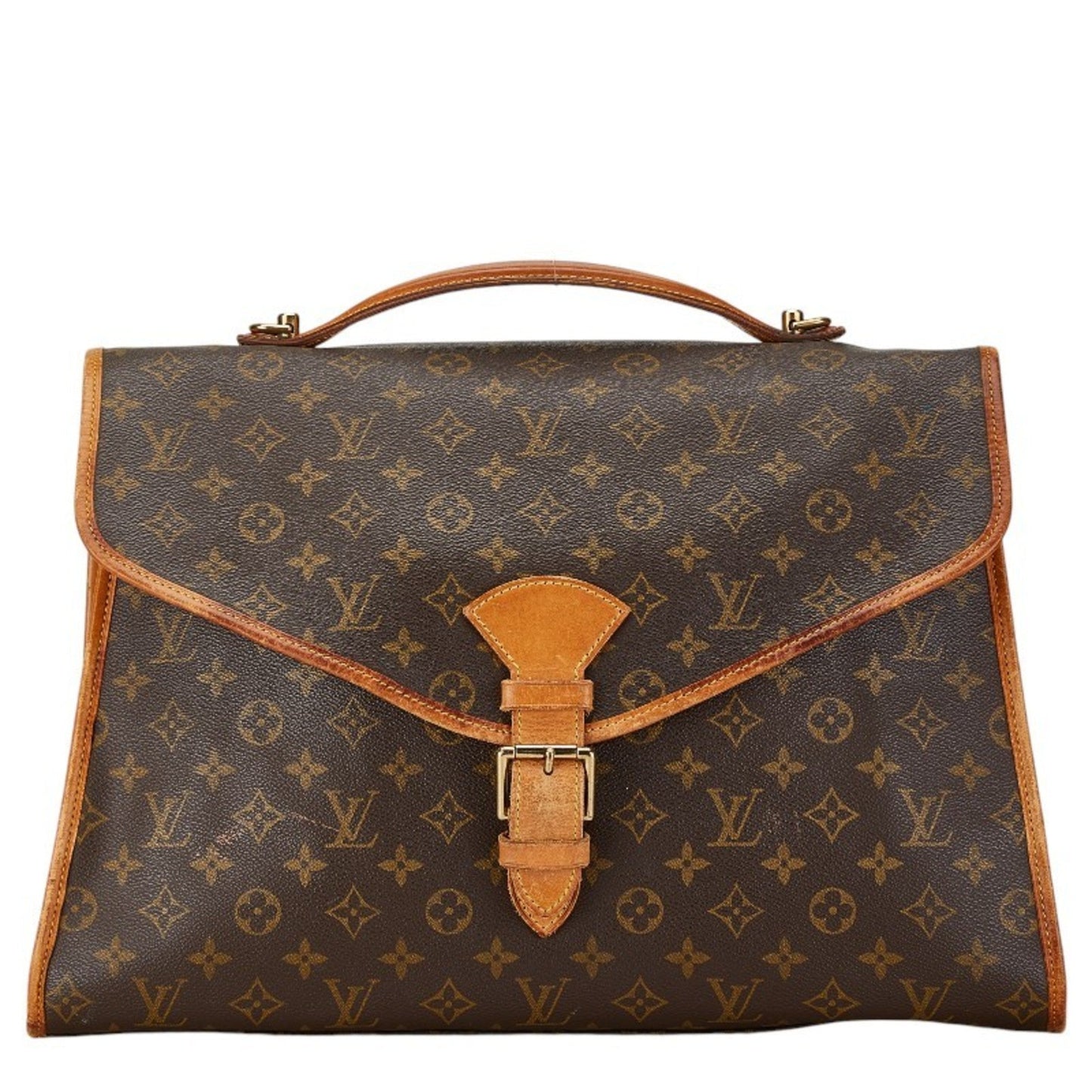 Louis Vuitton Brown Pvc Leather Handbag Shoulder Bag