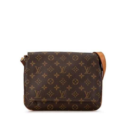 Louis Vuitton Brown Pvc Leather Handbag Shoulder Bag ()