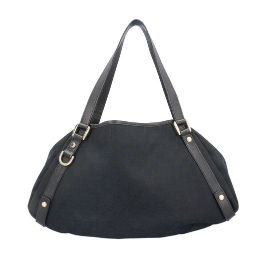 Gucci Abbey Black Gg Canvas Tote Bag ()