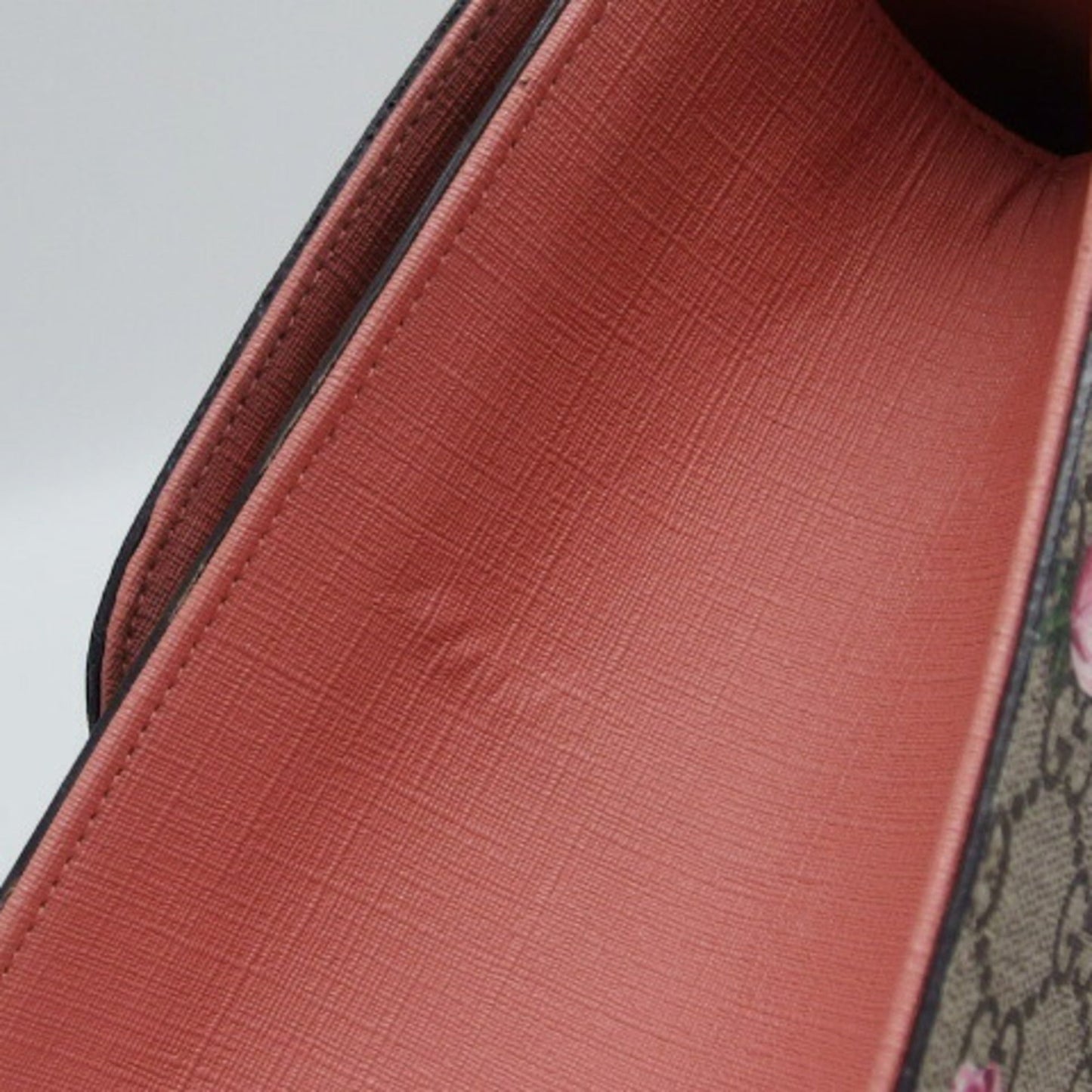 Gucci Beige Pink Green Pink Coated Canvas Leather Backpack