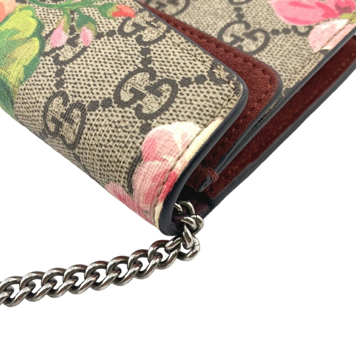 Gucci Beige Red Color Pvc Suede Shoulder Bag