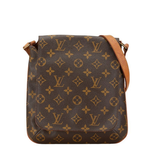 Louis Vuitton Brown Pvc Leather Shoulder Bag ()