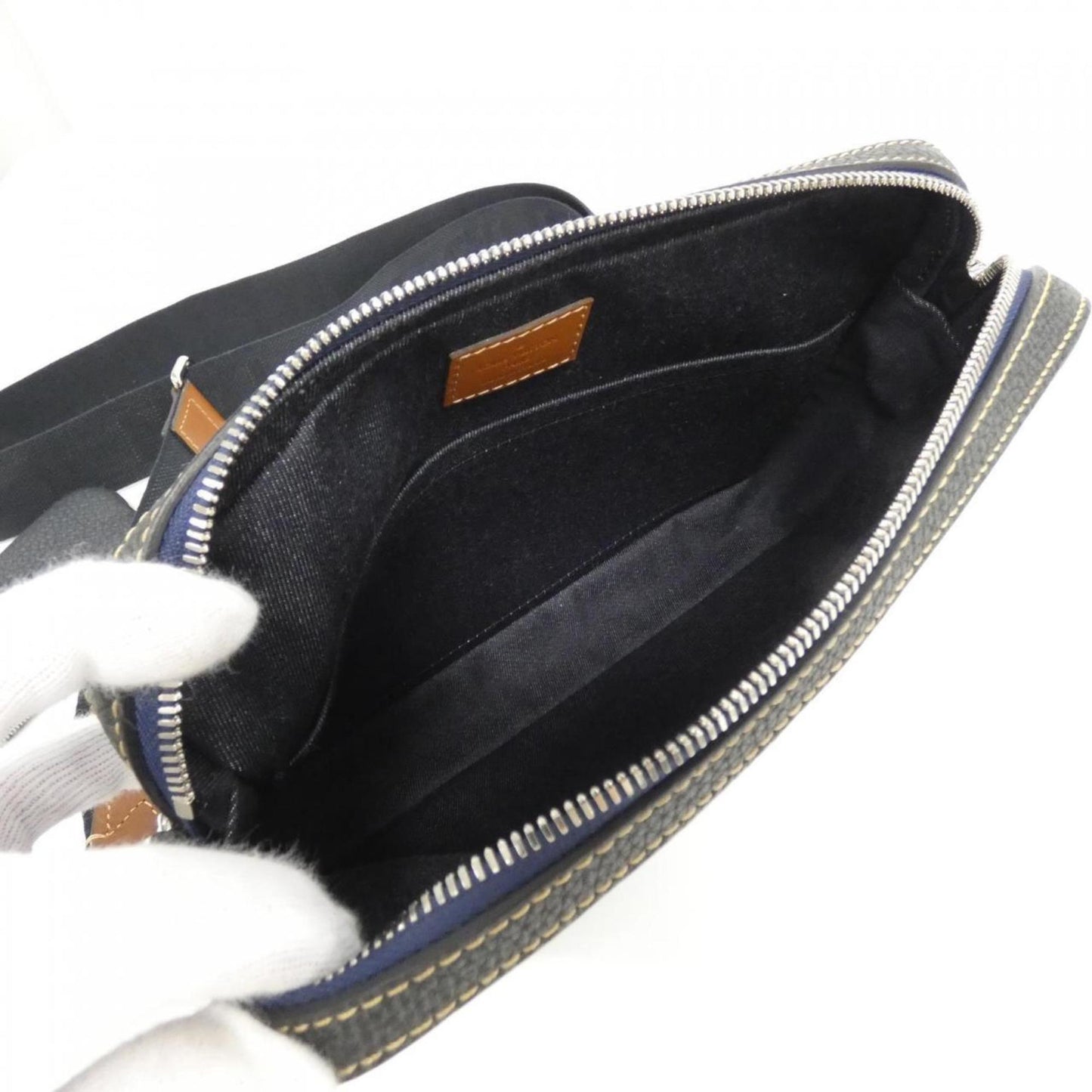 Louis Vuitton Blue Leather Shoulder Bag