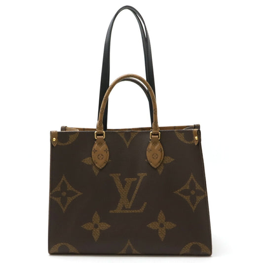 Louis Vuitton Brown Monogram Canvas Monogram Reverse Handbag Shoulder Bag Tote Bag ()