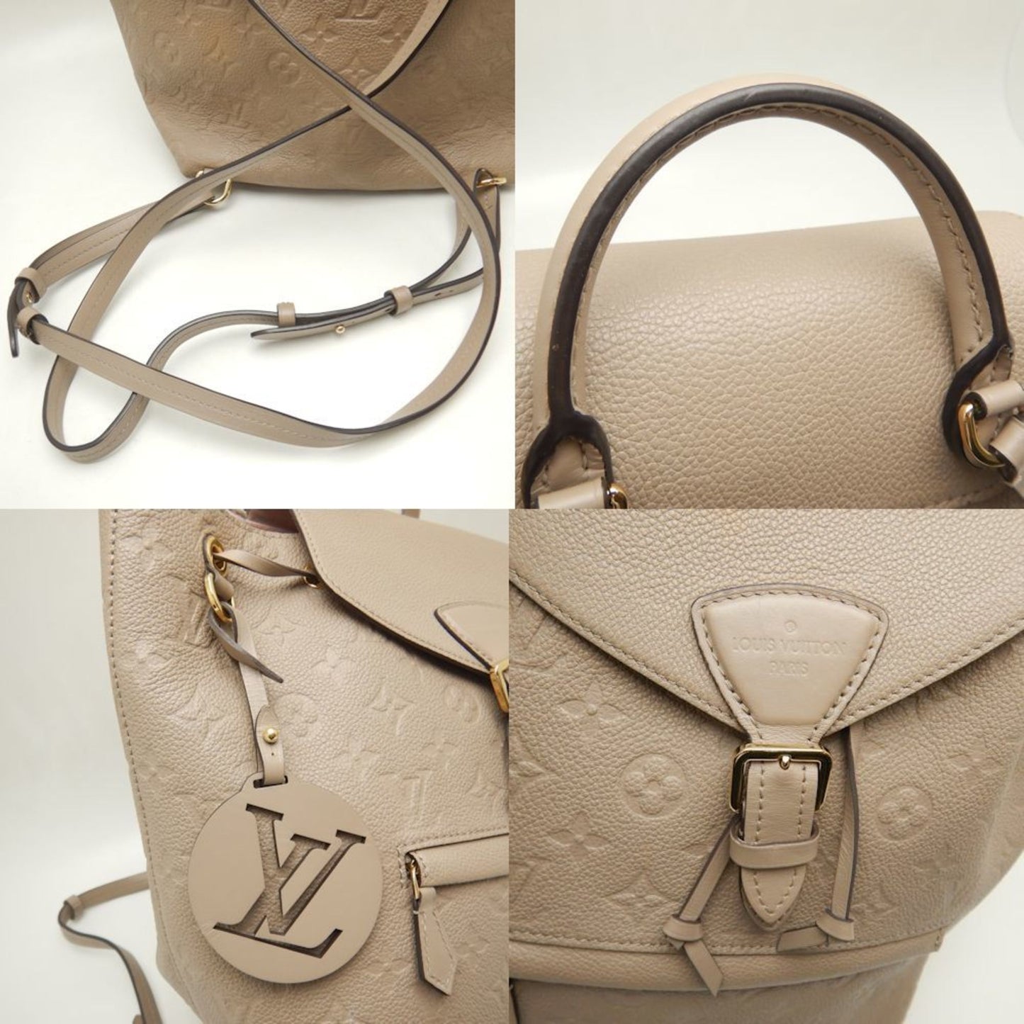 Louis Vuitton Tourterelle Leather Backpack