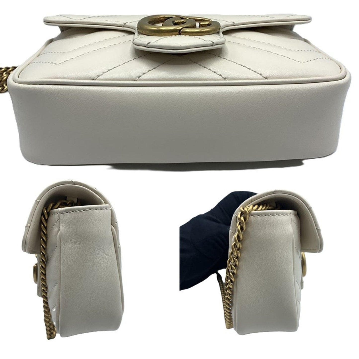 Gucci White Quilting Shoulder Bag