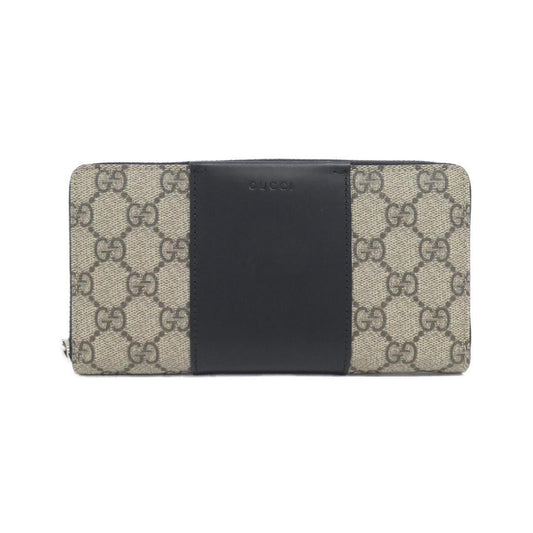 Gucci Beige Black Gg Supreme Leather Long Wallet (Bi-Fold) ()