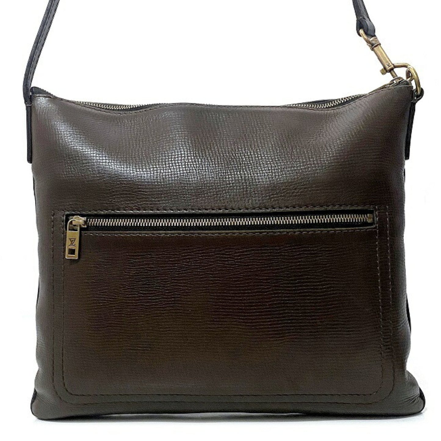 Louis Vuitton Utah Brown Coffee Leather Shoulder Bag