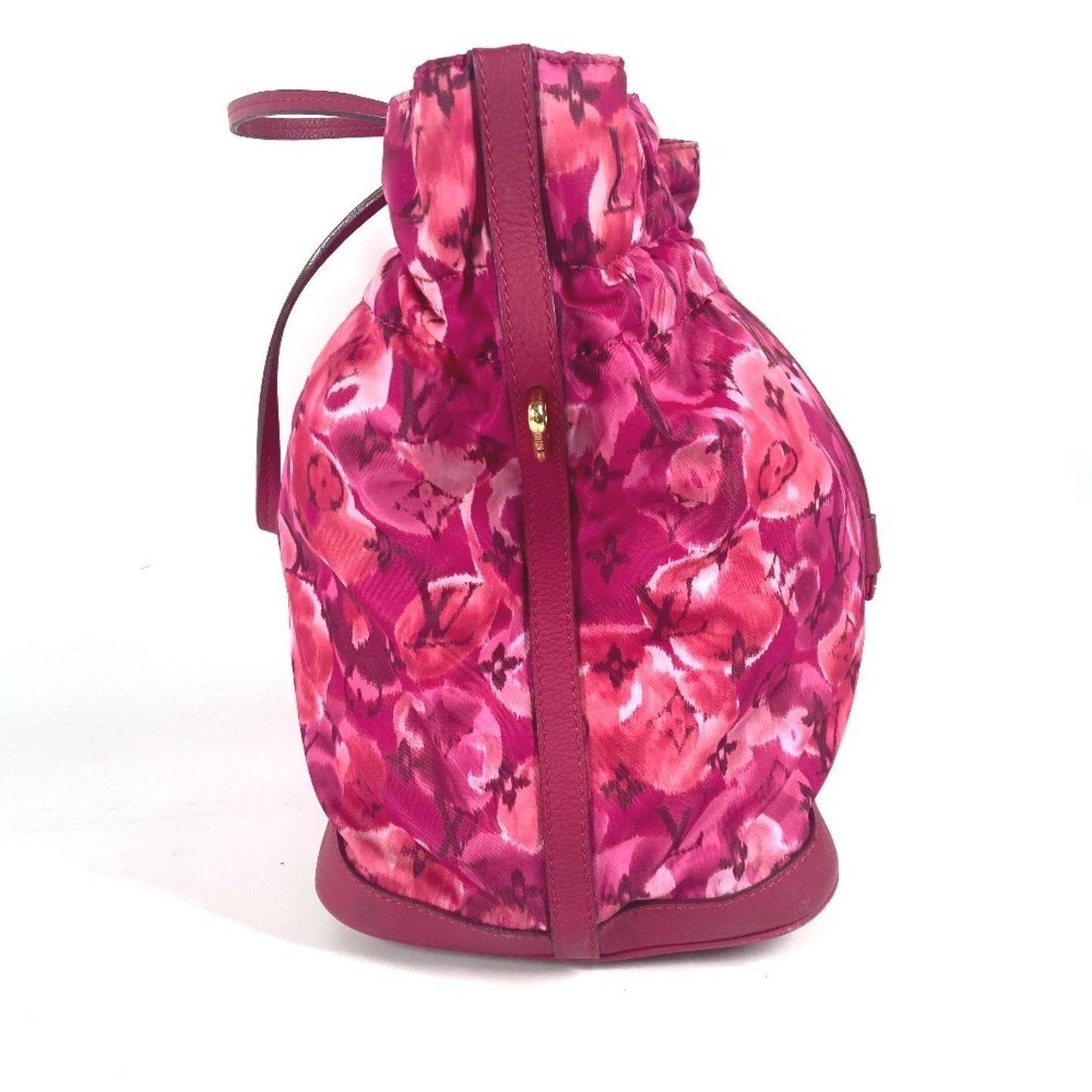 Louis Vuitton Indian Rose Pink Nylon Leather Shoulder Bag Tote Bag