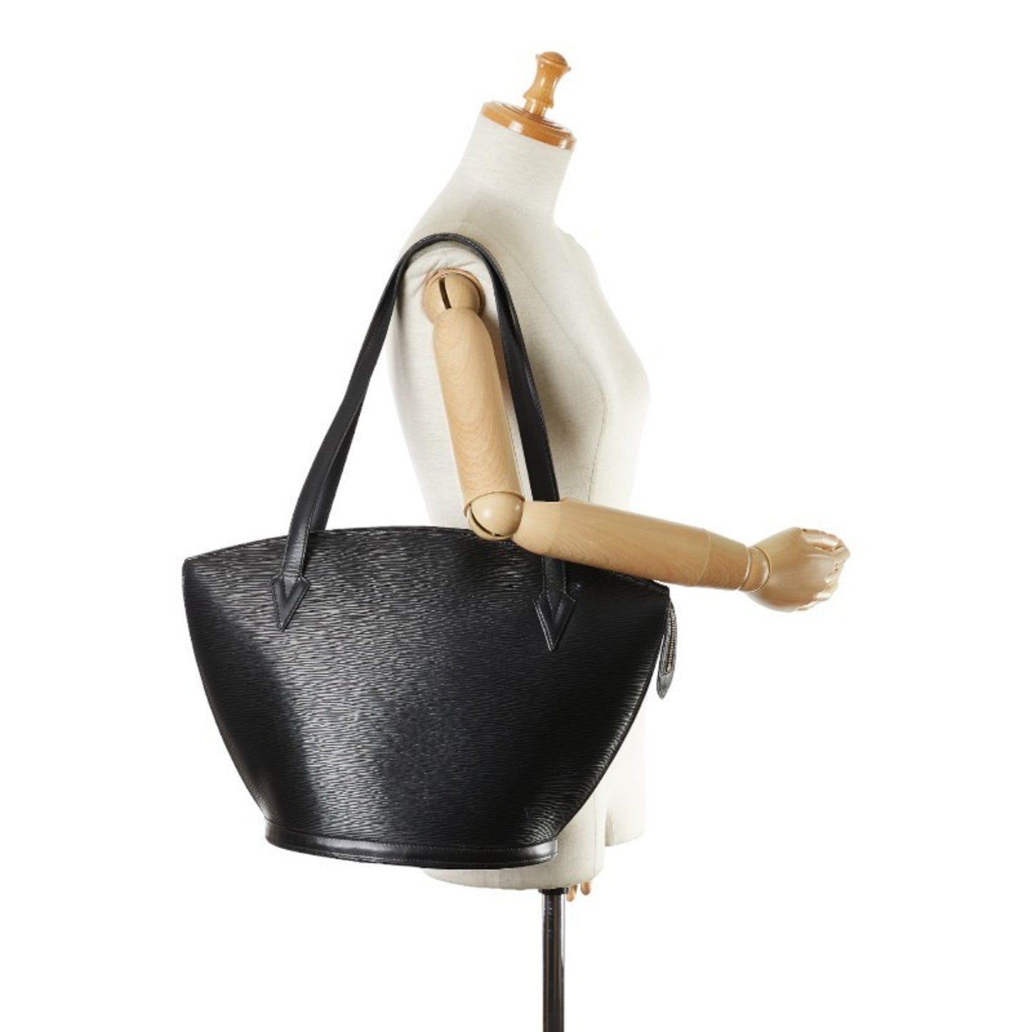 Louis Vuitton Black Noir Leather Handbag Shoulder Bag