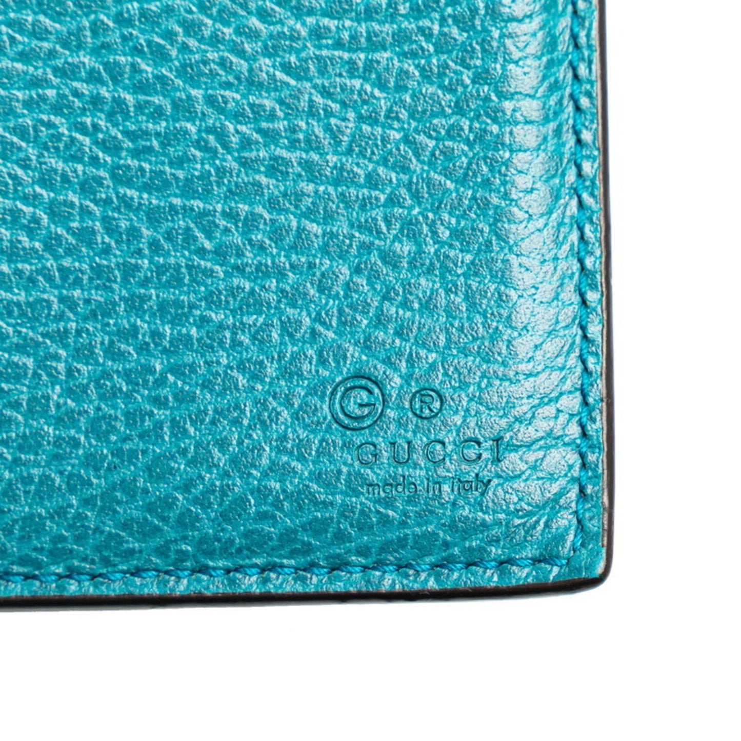 Gucci Blue Turquoise Leather Coin Purse/Coin Case