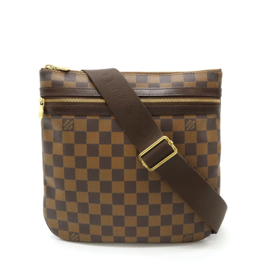 Louis Vuitton Brown Pvc Pochette Shoulder Bag ()