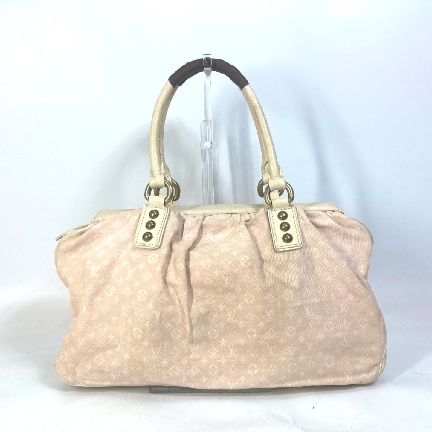 Louis Vuitton Pink Monogram Mini Lin Boston Bag Handbag Shoulder Bag