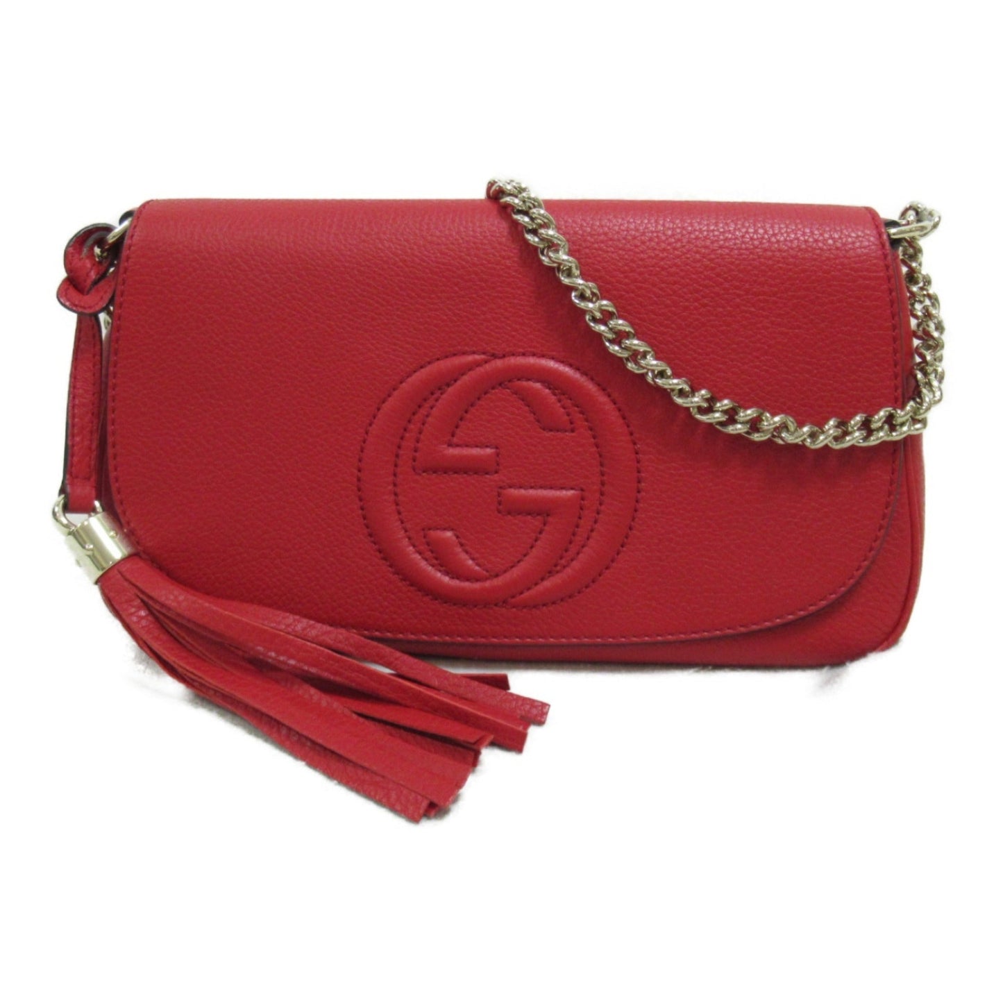 Gucci Soho Red Color Leather Shoulder Bag