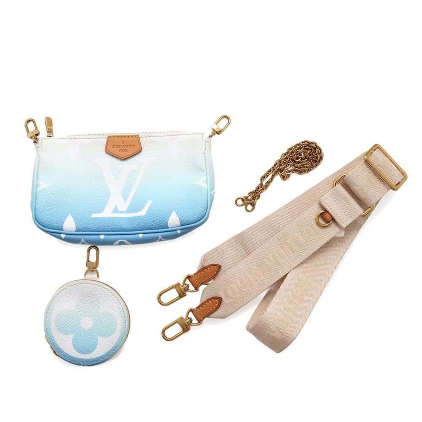 Louis Vuitton Monogram Blue Monogram Pochette Shoulder Bag