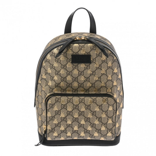 Gucci Black Grayish Pvc Leather Backpack ()
