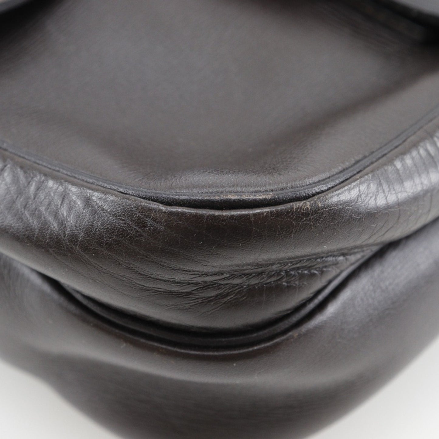 Louis Vuitton Brown Coffee Leather Shoulder Bag