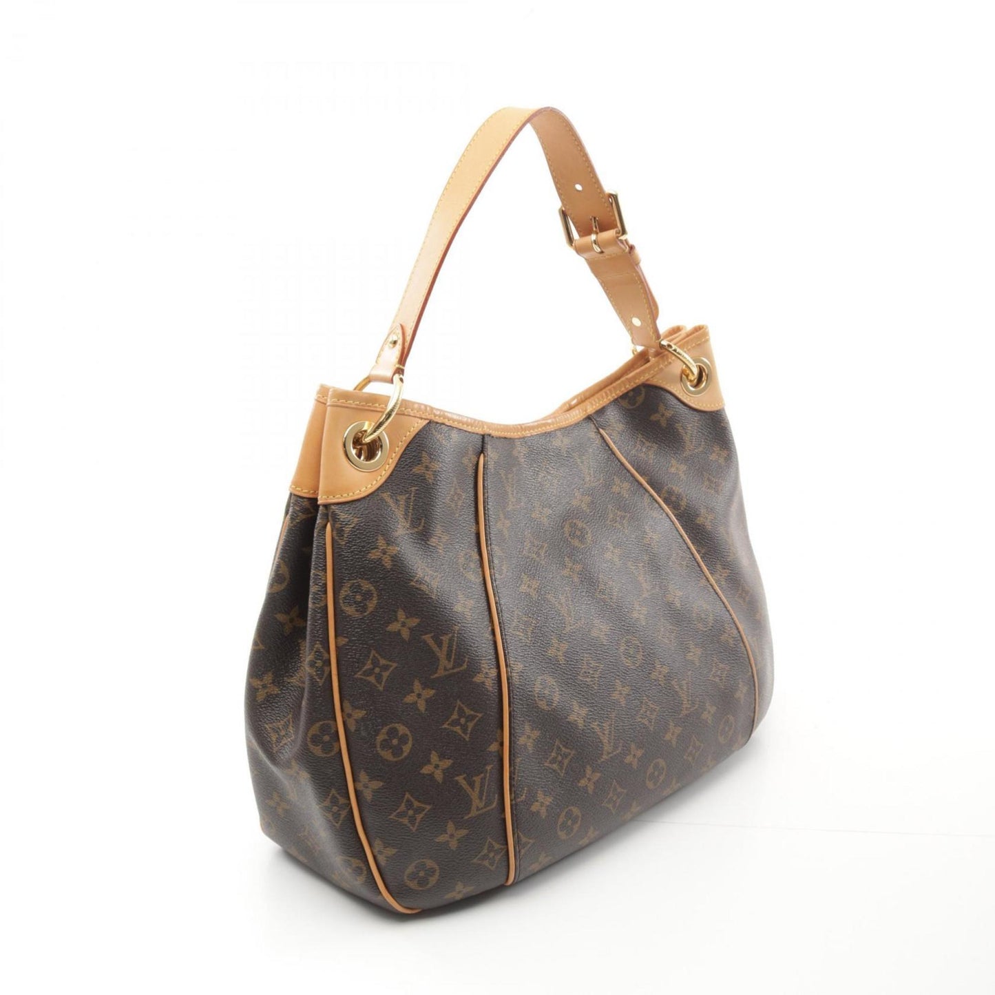 Louis Vuitton Brown Coated Canvas Leather Shoulder Bag