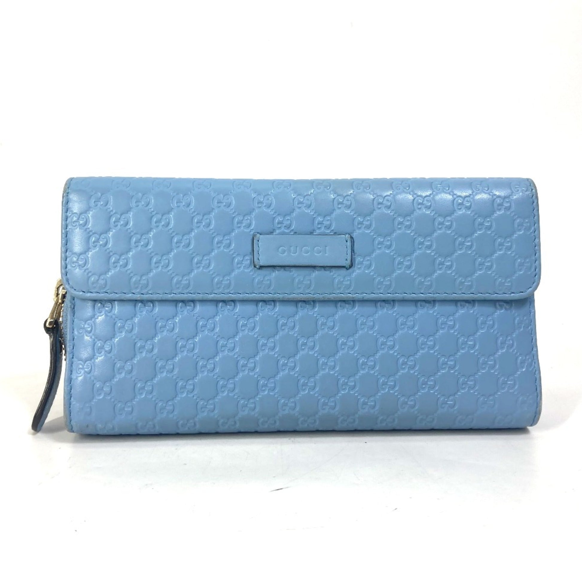 Gucci Blue Leather Long Wallet (Bi-Fold) ()