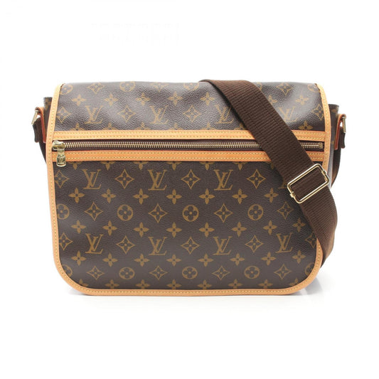 Louis Vuitton Brown Coated Canvas Leather Shoulder Bag ()