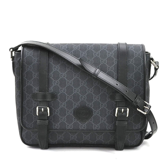 Gucci Black Gray Pvc Shoulder Bag ()