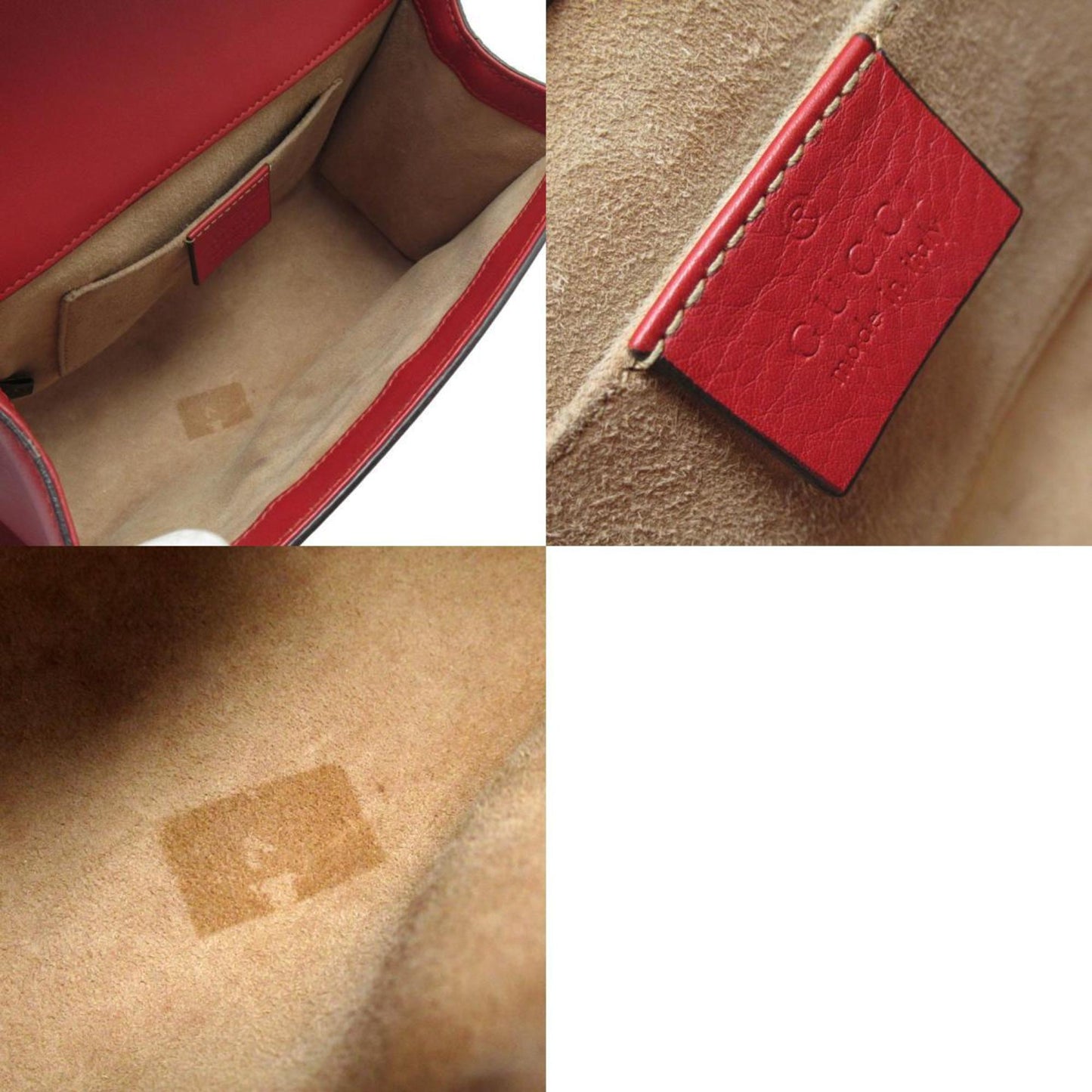 Gucci Red Color Leather Shoulder Bag