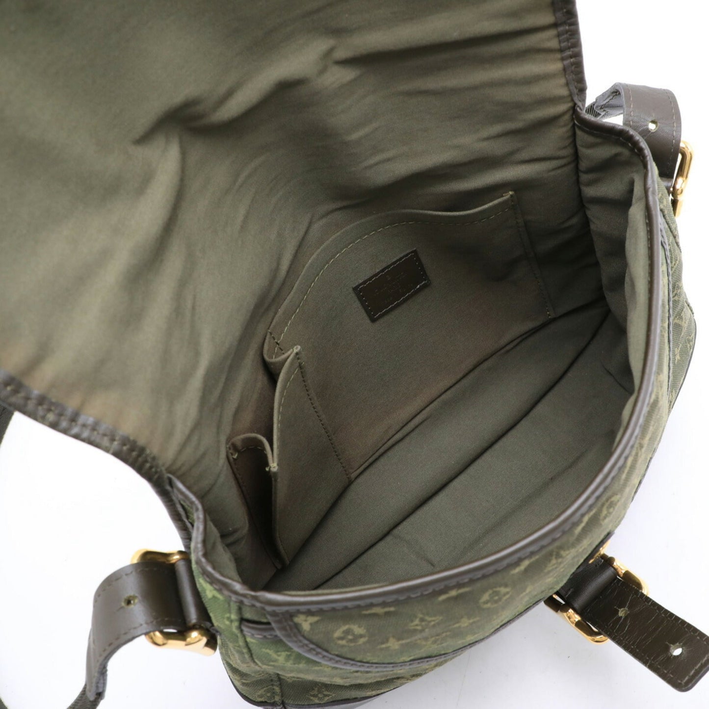 Louis Vuitton Green Tst Khaki Canvas Leather Shoulder Bag