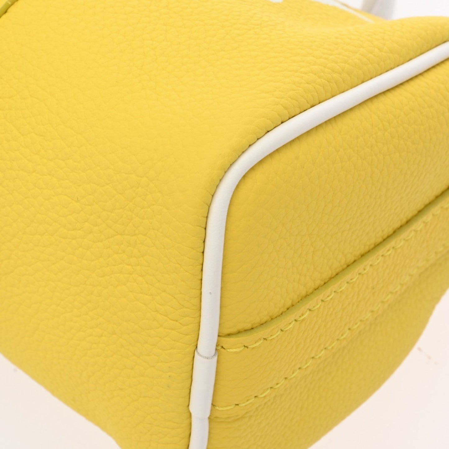 Louis Vuitton White Yellow Leather Shoulder Bag