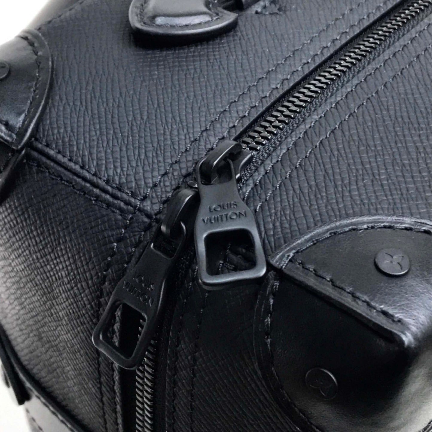 Louis Vuitton Black Leather Backpack
