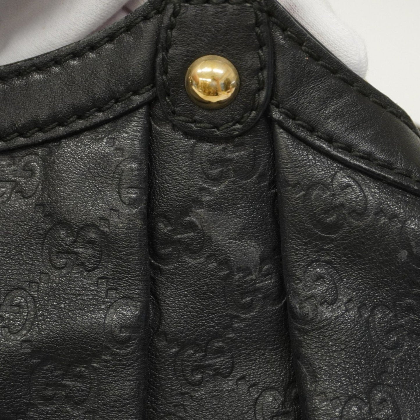 Gucci Black Leather Tote Bag