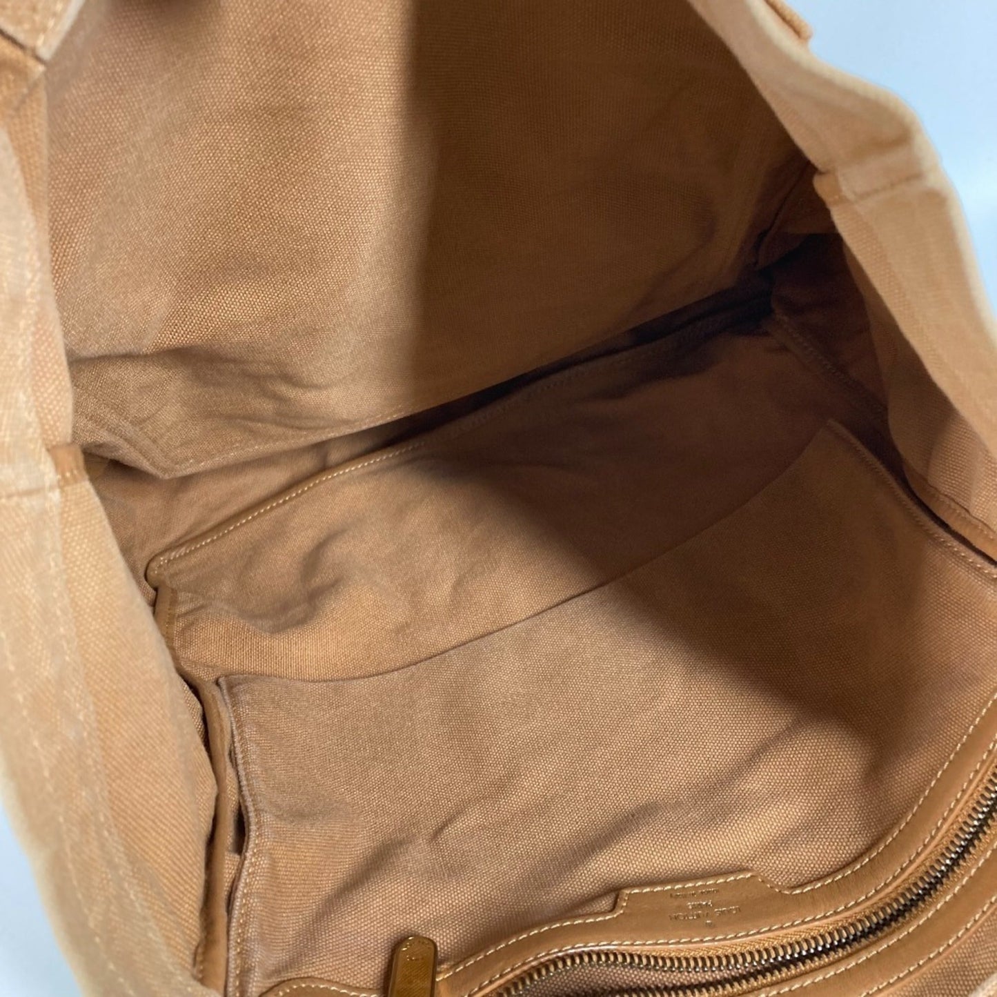 Louis Vuitton Brown Canvas Leather Shoulder Bag Tote Bag