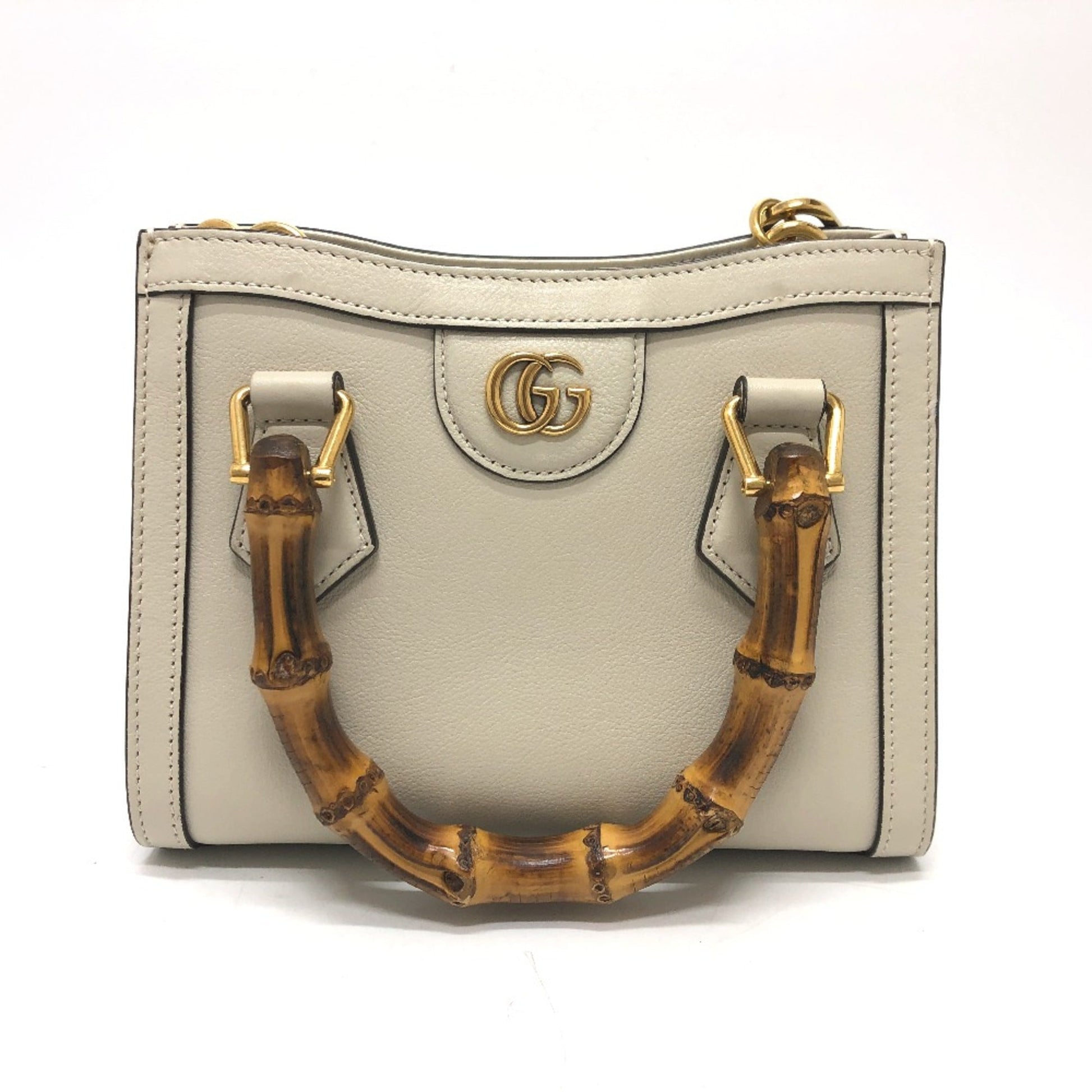 Gucci White Leather Shoulder Bag ()