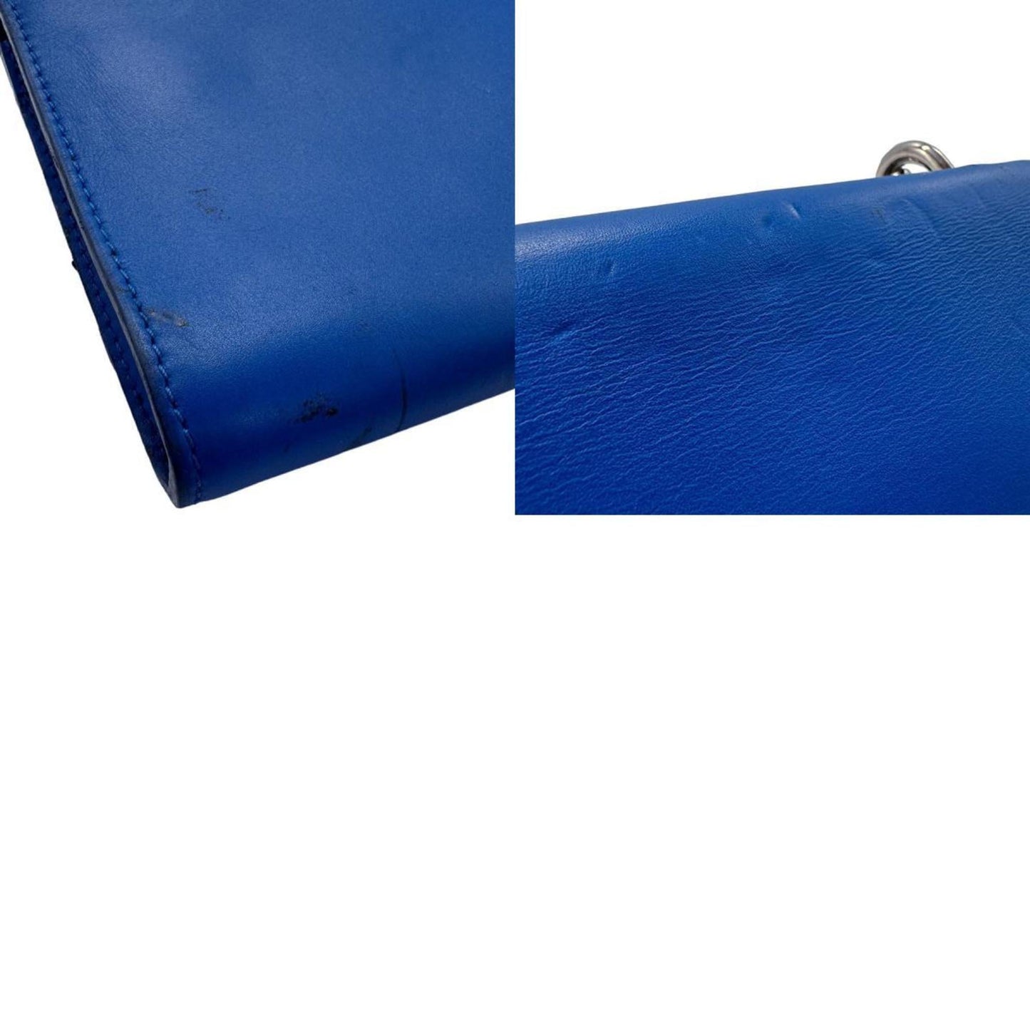 Louis Vuitton Blue Leather Pochette Shoulder Bag